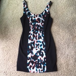 Material girl super dress with leopard print